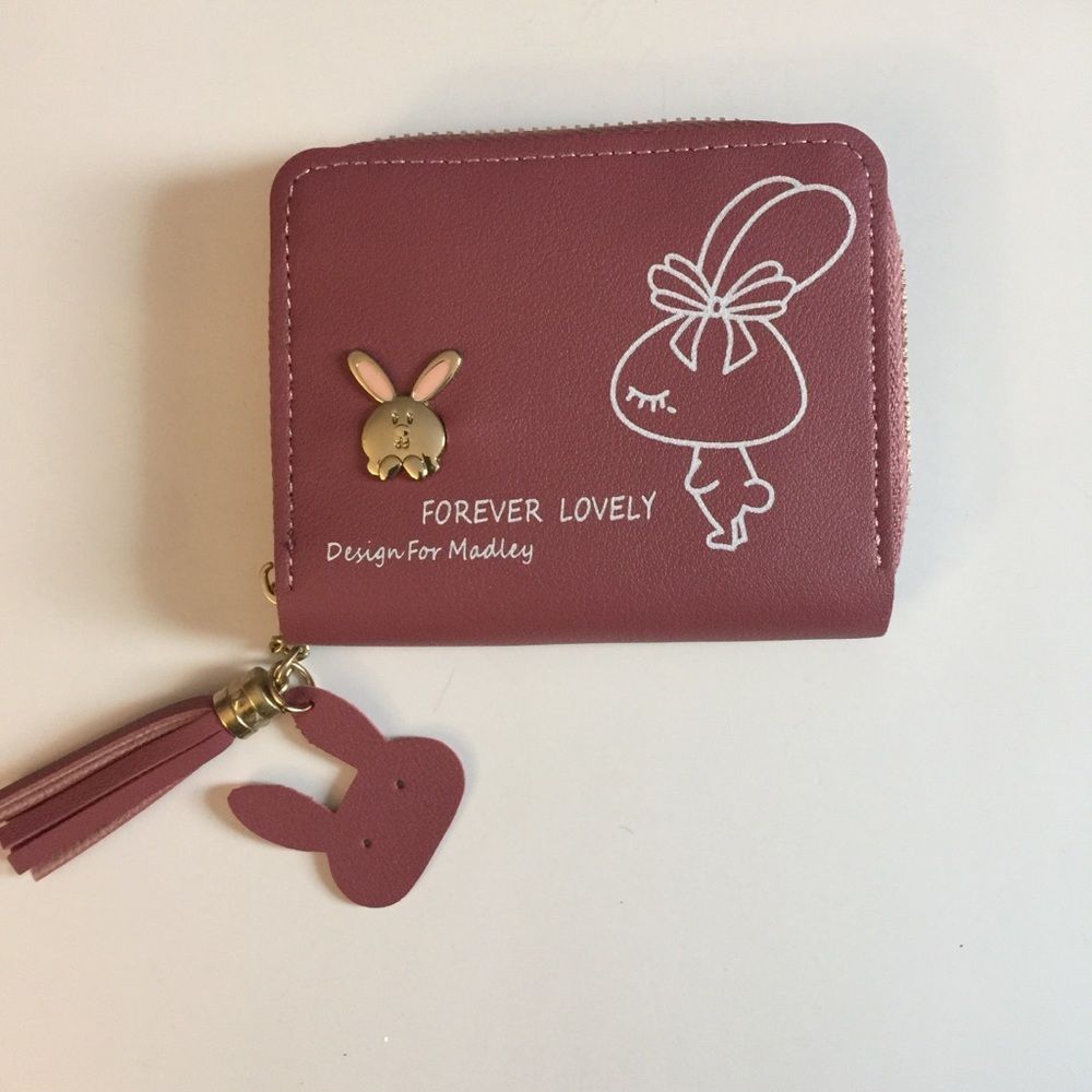 Kawaii Rabbit Short Zipper Coin Wallet